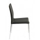 Silla INMA, apilable, metal, similpiel negra