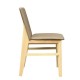 Silla ALPES, madera de haya, natural, similpiel marrón