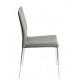 Silla INMA, apilable, metal, similpiel gris oscuro