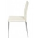 Silla INMA, apilable, metal, similpiel blanca