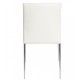 Silla INMA, apilable, metal, similpiel blanca