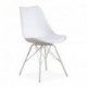 Silla BELLA NEW BBB, base blanca, carcasa y cojín blanco