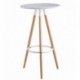 Mesa OTILIA NEW, alta, madera, tapa blanca de 60 cms