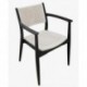 Sillón MILTON, apilable, polipropileno antracita y blanco