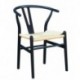 Silla WISH, madera de haya, negro, fibra trenzada