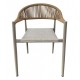 Sillón MÓNACO, apilable, aluminio, ratán y teslin