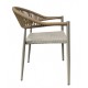 Sillón MÓNACO, apilable, aluminio, ratán y teslin