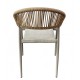 Sillón MÓNACO, apilable, aluminio, ratán y teslin