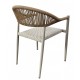 Sillón MÓNACO, apilable, aluminio, ratán y teslin