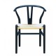 Silla WISH, madera de haya, negro, fibra trenzada