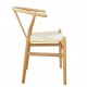 Silla WISH, madera de haya, natural, fibra trenzada
