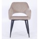 Sillón HONORIO, metal, tapizado velvet 8 marrón visón