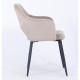Sillón HONORIO, metal, tapizado velvet 8 marrón visón