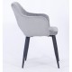 Sillón HONORIO, metal, tapizado velvet 19 gris