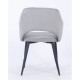 Sillón HONORIO, metal, tapizado velvet 19 gris