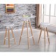 Mesa OTILIA NEW, alta, madera, tapa blanca de 60 cms