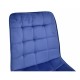 Silla GILDA, metal, dorado, tejido velvet azul