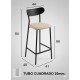 Taburete de cocina modelo Eva con respaldo