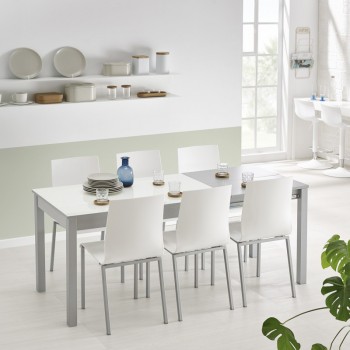 Mesa Atenas cristal extensible