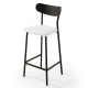 Taburete de cocina modelo Eva con respaldo