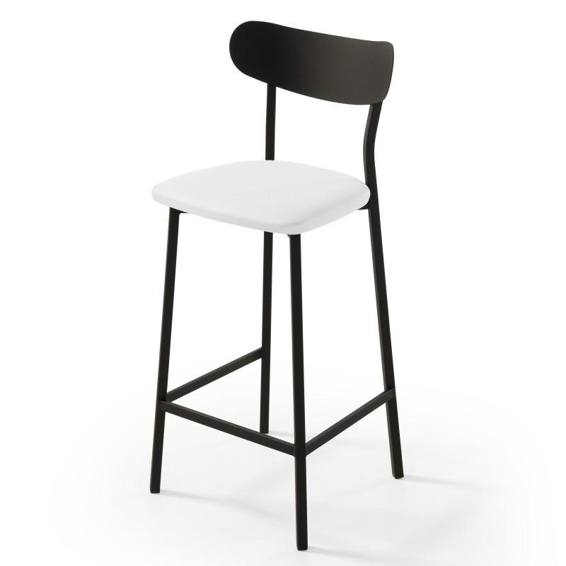 Taburete de cocina modelo Eva con respaldo