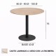 Mesa Ronda Laminado fija 75 de altura