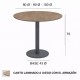 Mesa Ronda Porcelánico fija 75 de altura