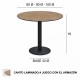 Mesa Ronda Silestone fija 75 de altura