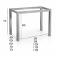 Armazón metalico reforzado para mesa