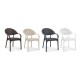 Sillón TORREMOLINOS, apilable, patas metálicas, polipropileno capuccino