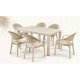 Sillón TORREMOLINOS, apilable, patas metálicas, polipropileno capuccino
