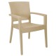 Sillón LIDO, apilable, polipropileno capuccino