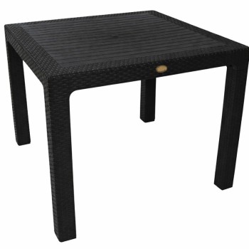 Mesa MIJAS, polipropileno negro, 90 x 90 cms
