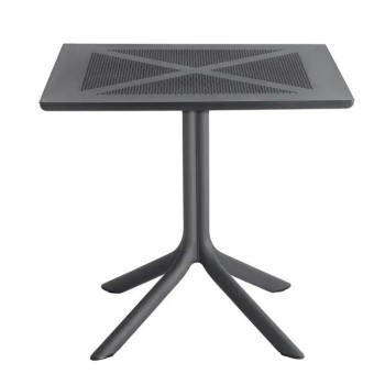 Mesa JÁVEA 97, polipropileno negro, 80 x 80 cms