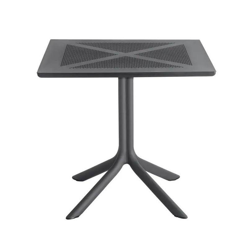 Mesa JÁVEA 97, polipropileno negro, 80 x 80 cms