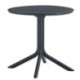 Mesa JÁVEA 97, polipropileno negro, 80 cms de diámetro