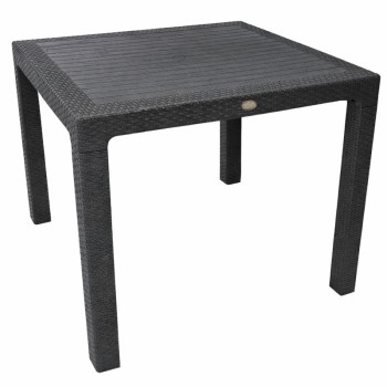 Mesa MIJAS, polipropileno antracita, 90 x 90 cms