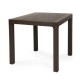 Mesa TROPICAL, ratán, polipropileno marrón chocolate, 80 x 80 cms
