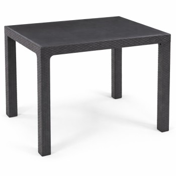 Mesa MIJAS, polipropileno antracita, 100 x 70 cms