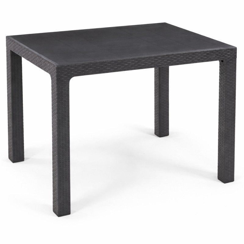 Mesa MIJAS, polipropileno antracita, 100 x 70 cms