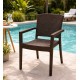 Sillón LARRY, apilable, polipropileno marrón chocolate