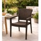Sillón LARRY, apilable, polipropileno marrón chocolate