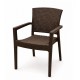 Sillón LARRY, apilable, polipropileno marrón chocolate