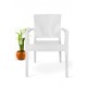 Sillón LIDO, apilable, polipropileno blanco