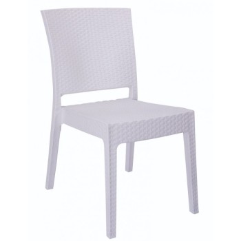 Silla LIDO, apilable, polipropileno blanco