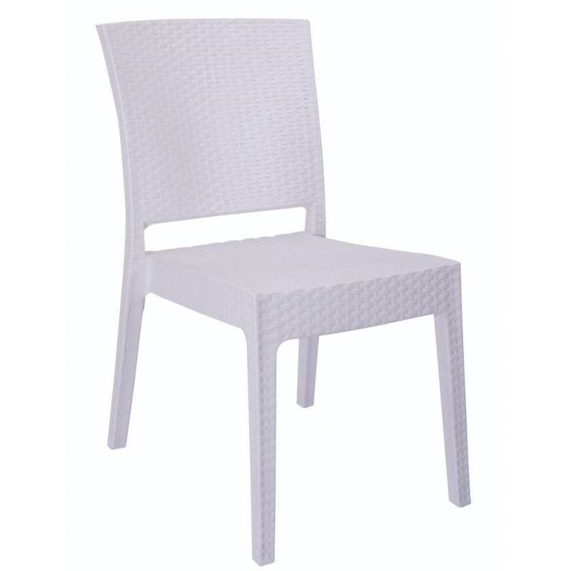 Silla LIDO, apilable, polipropileno blanco