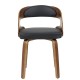 Sillón LOARRE, fijo, madera, similpiel negra