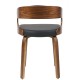 Sillón LOARRE, fijo, madera, similpiel negra