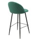 Taburete MAGDA NEW, metal, tapizado velvet verde