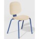 Silla COLMAR, apilable, azul, contrachapado revestido con HPL, color natural
